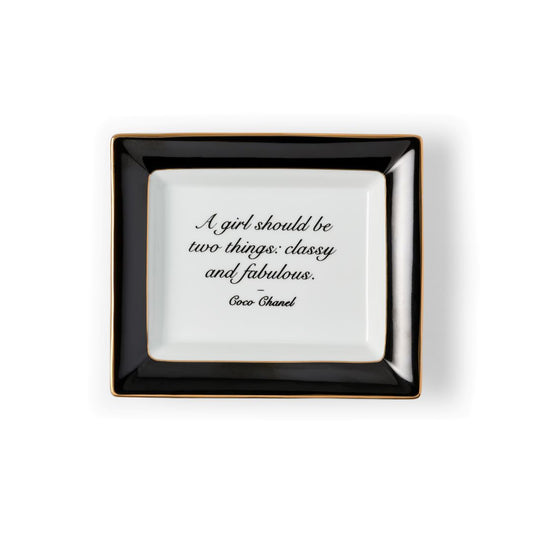 Gump's Coco Chanel Repartee Tray, Black