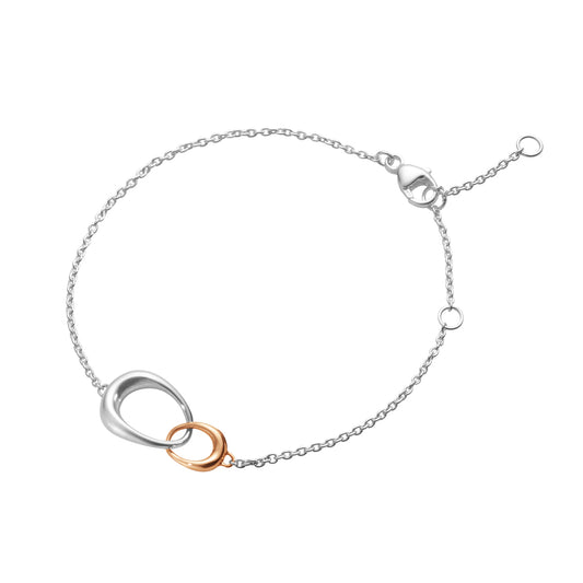 Georg Jensen Offspring Silver & Rose Gold Bracelet