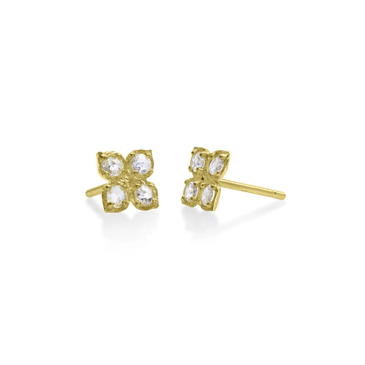 Adel Chefridi Diamond Flower Charm Earrings