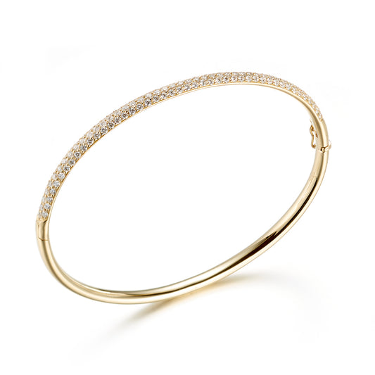 Pavé Diamond Hinged Bangle