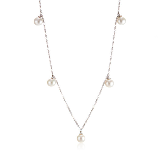 Gump's Signature Five-Station Pearl Drop Necklace